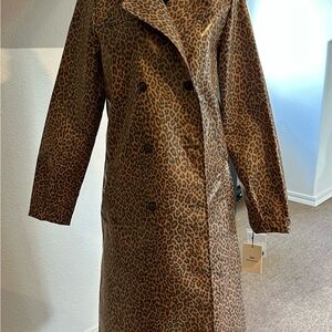 Black/ Brown Trench Coat Classic Style